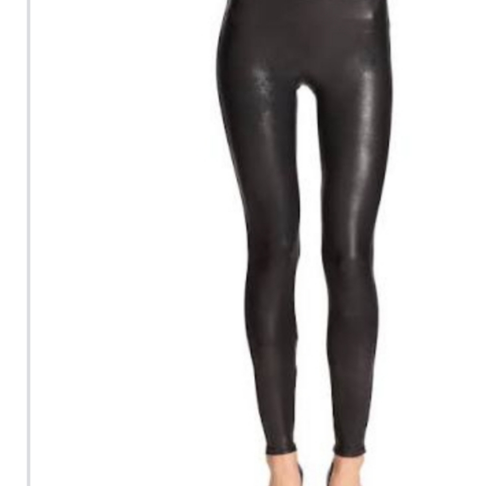 Black faux leather pants Sz Small NWOT